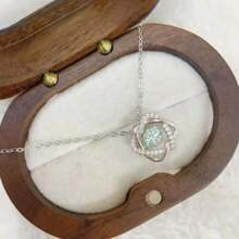 Collar con colgante de moda de plata de ley 925 para mujer, joyería de lujo, adecuado para uso diario, citas, fiestas, regalo para San Valentín, Día de la Madre, Halloween, Acción de Gracias, Navidad