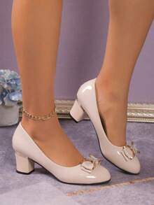 Geeyea Ladies' Elegant Bow High Heels - 杏色 - 查看 4