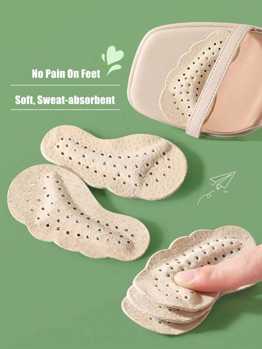 1-5 Pairs Of Leather Forefoot Stickers For High Heels, Soft Shock-Absorbing, Sweat-Absorbing And Anti-Slip Stickers For Summer Sandals, Self-Adhesive Invisible Anti-Slip Forefoot Pads