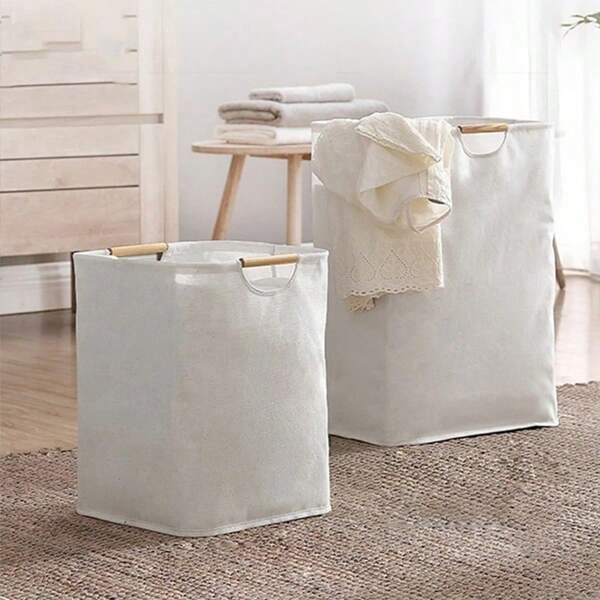 Cesto de roupa impermeável grande e pequeno, ferramenta de lavanderia portátil com alça, bolsa dobrável para armazenamento de artigos diversos, cesto de roupa multifuncional para camisetas, camisas e artigos diversos, armazenamento na sala de estar e banheiro, brinquedos, cestos de roupa, organizadores de tecido