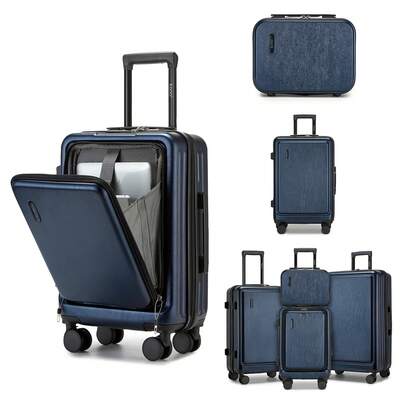 ABS Luggage With TSA Lock & 360° Spinner Wheels – Cabin Size 20'' Carry On & 12''/24''/28'' Suitcase, 2/3/4 Piece Luggage Set For Travel, Holiday & Business Trip – Hard Shell Trolley Case With Laptop Compartment