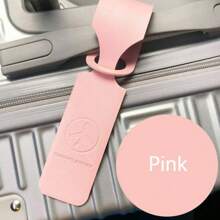 Luggage Tags, Travel Document Holders, Pink And Black, Aircraft Badges, International Travel Suitcase Name Tags With Privacy Protection, Travel Luggage And Backpack Name Tags, Fashionable Beige, Brown, Black, White And Grey Designs, Suitable For Both Men And Women, Luggage Identification, Fashionable Luggage Tags Bag For School School Accessories School Stuff Travel Essential Holiday Vacation Suitcase Accessories