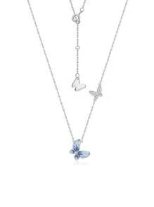 1 pièce Collier pendentif papillon en zircone cubique élégant et vintage en argent sterling 925. Conception polyvalente convenant pour un port quotidien, les vacances, les fêtes. Bijou cadeau