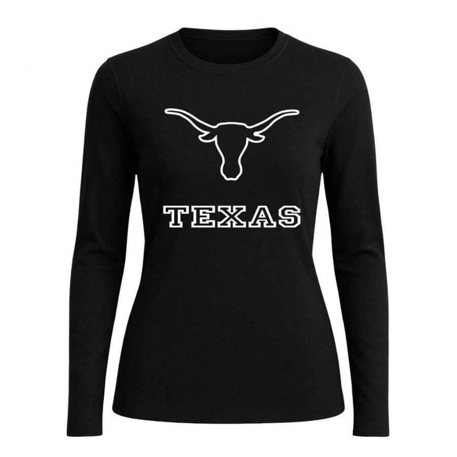 Camisa Uv Country Feminina Manga Longa Texas Proteção Termica - Preto - Visão 1