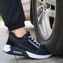GUYISA Steel Toe Shoes Low-Top Sports Series, Anti-Smash Anti-Puncture, Soft And Fashionable Black Color, Functional Work Shoes, Breathable For All Seasons - Deep Black - View 10