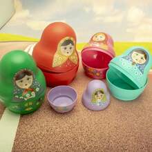 12 件套俄罗斯套娃，色彩缤纷的堆叠玩具，益智拼图，激发想象力，适合生日、万圣节、圣诞节礼物 - 彩色 - 查看 8