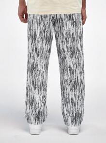 Summer Men's Straight Loose Casual Pants, Versatile Simple Breathable Wide-Leg Long Trousers