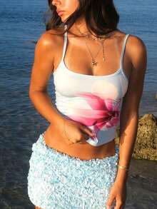 Women's Sparkly Sequins Mini Skirts Low Waist Glitter Skirts Summer Party Bodycon Short Skirts - 藍色 - 查看 4