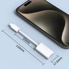 1-3 件 USB-C 转 Apple Lightning 端口适配器，带充电线，兼容 16、15 系列， - 彩色 - 查看 3