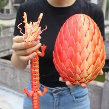 2pcs 18cm 3D Printed Giant Dragon Scales Egg + 60cm Large Dragon, Huge Adult Decorative Gift, Home Decor Gift, Party Gift, Birthday Gift, Powerful Scaled Dragon Decor, 3D Printed Dragon - Multicolor - View 9
