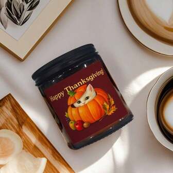 1pc Cute Pumpkin Cat Candle Fall Thanksgiving Decor Gift For Cat Lovers Women Friends Mom Wife Hostess Autumn Home Decoration Centerpiece Holiday Gift Idea For Animal Lovers Table Accent Or Cozy Seasonal Display Halloween Decor Fall Decor Room Decor