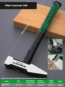 ​ ​   Martillo sin marcas recubierto de plástico, cabeza plana de 200 g y martillo de pico de pato de 500 g para decoración de construcción, trabajos de montaje profesional H7VV - 300 gramos - Ver 8