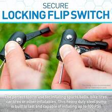 Franklin Sports Air Pump with - Negro/Rojo - Ver 6