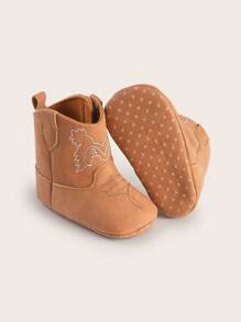 Spring And Autumn Little Leather Shoes, Infant Princess Shoes, Female Infant 0-1 Year Old Soft Soled Non Slip Shoes, 6 To 12 Months Old Newborns' Walking Shoes