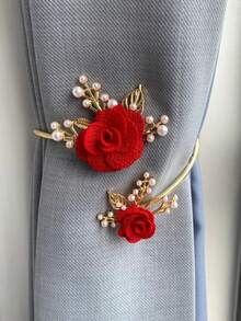 1 pieza Alzapaños de cortina con diseño de flor