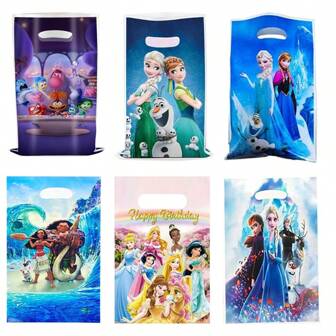 Disney 30 pièces de sacs cadeaux pour fête d'anniversaire de princesse, sacs à bonbons Frozen, sacs surprises Vice-versa, sacs à friandises, sacs de faveurs de fête Monan pour fournitures et décorations de fête