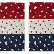 MEIJUANAABlue Red White Patriotic 4th Of July Hand Towels Bathroom Set Of 2 Independence Day Print Holiday Print Decorative Handtowels Soft Absorbent Bath Towel Home Guest Room Hotel Gym Spa - Blue Star - View 9