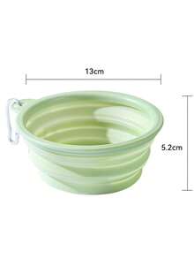 1pc Customized Foldable Macaron Design Pet Bowl, Portable Collapsible Dog Cat Food Water Feeder Bowl For Outdoor Use - Multicolor - View 6