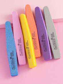 10件套双面100/180目指甲锉和抛光块，专业美甲工具，指甲抛光块 - 彩色 - 查看 11