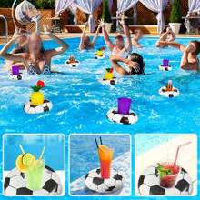 1pc Creative Inflatable Drink Holders, Floating Inflatable Cup Holders Beverage Coasters, Suitable For Pool Party Festival, Make Pool Parties Fun And Exciting With This Inflatable Drinks Holder!, Beach Essentials, Beach Accessories