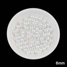 3-14mm ABS Faux Pearl Beads With Hole, Loose Round Craft Beads For Jewelry Making, DIY Handmade Needlework Faux Pearl Necklace Bracelet 8 Size White Beige