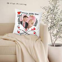 18x18 英寸定制抱枕套，带有浪漫语录，是送给情侣、母亲、兄弟姐妹、朋友的个性化礼物，柔软方形靠垫套带拉链，适合家庭和办公室装饰