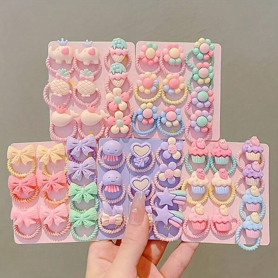 50pcs Cute Hair Scrunchies, Elastic Hair Ties Suitable For Everyday Wear, Hair Tie ,Hair Accessories, Ponytail Holders, Hair Elastics, Hair Rubber Bands