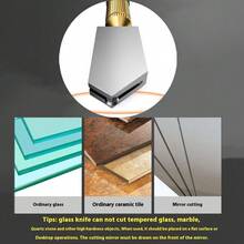 1件/2件装水钻玻璃切割器，多功能自动润滑滚轮玻璃陶瓷划线切割器，适用于镜子/玻璃 - 金色 - 查看 7
