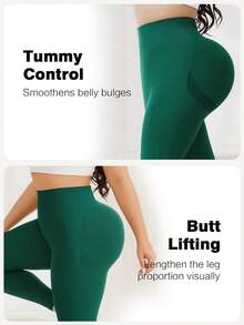 TNTOR Pantalones de yoga de cintura alta con control de abdomen para mujer talla grande, leggings de compresión a prueba de sentadillas con efecto levantador de glúteos, pantalones deportivos que absorben la humedad, adecuados para entrenamiento y ejercicio, color negro