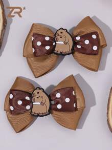 2 Stücke süße Capybara Haarclips für Mädchen, kaffeefarbe Haarspangen für den Alltag, Schleifenharaccessoires, flache Krallenclips, Haarspangen, Haarklammern