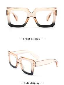 1/4 Peças Óculos Geométricos de Armação Grande e Estilo Casual para Mulheres, Estilo Moderno e Simples, Portáteis, Combinação para Dirigir, Uso Diário e Leitura, Decorativos