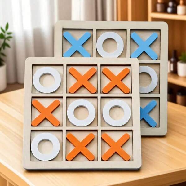 1pc Mini XO Tic-Tac-Toe, Classic Family Board Game, Traditional Strategy Game, Suitable For Multi-Person Gatherings, Party Entertainment Games, Travel Games, Holiday Gifts, Desktop Decorations