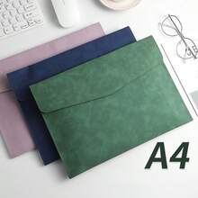 A4 PU Leather Document Bag - Waterproof File Folder & Office Organizer, Leather-Like Texture - High-Quality, Other Items, Portable Back To School Business Document Bag, School Utilities