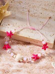 Cross-Border European And American Accessories, Bohemian Bracelets, Starfish, Shells, Conches, Rice Beads, Beaded Summer Beach Vacation Bracelets