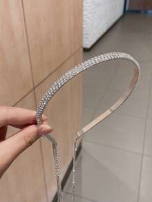 1pc Rhinestone Butterfly & Faux Pearl Tassel Headband, Elegant Hairpiece For Photo Shoots & Everyday Wear, Hairband Headband For Women, Hair Accessories, Hair Hoop Head Accessories - Other - View 16