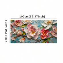 1 peça pôsteres botânicos florais abstratos, artes de parede, peça de arte em tela, decoração de parede moderna sem moldura, adequada para salas de estar, quartos e corredores, apresentando um pôster estilo giz de cera de cores mistas sem moldura 50x100cm/19,68x39,37 polegadas