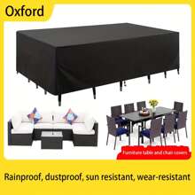 1pc Oxford Cloth Furniture Cover, Durable, Waterproof, Suitable For Outdoor Patio And Indoor Furniture To Keep Dust-Free And Tidy
