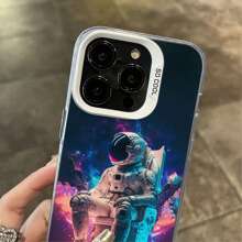 1pc Fashionable Astronaut Style Shock-Proof Phone Case, Thick Anti-Slip Protective Cover Compatible With IPhone 11, 12, 13, 14, 11ProMax, 12ProMax, 13ProMax, 14ProMax, XR, 15, 15PRO, 15PROMAX, Galaxy S20/S21/S22/S23/S24/S25/S24FE/S24Ultra/S25Ultra - Technology Atmosphere Astronaut - View 6