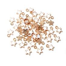 50 Stücke 6*8mm süße emaillierte kleine Sterne Charms Anhänger für Ohrringe Armbänder Halsketten zum selber Basteln von Schmuck Zubehör