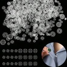 30/90Pairs Plastic Sew-On Snap Buttons, Invisible Snap Fasteners Buttons Round Clear Press Button For Sewing Clothing DIY Craft - Multicolor - View 2