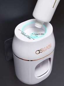 Automatic Toothpaste Squeezer & Holder - 1pc Space-Saving Bathroom Organizer, Easy Refills, No Waste! - White+White - View 5