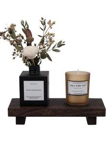 1 pieza Pedestal de madera soporte de exhibición para jabonera del baño, bandeja para plantas, velas, etc. Decoración ideal rústica para baño y cocina