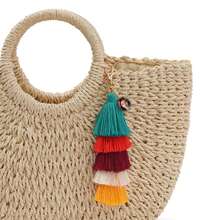 可定制图像高品质渐变流苏扣，多层流苏包配件，大号5层流苏，包包装饰