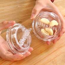 1 pieza Caja de ajo retorcida de plástico, Mezclador de ajo, Prensa de ajo, Puré de ajo, Molinillo de ajo, Herramienta pequeña creativa para la cocina