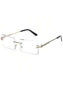 1 Pair, 2 Pairs, 3 Pairs, 5 Pairs, 10 Pairs Unisex Rectangular Classic Frameless Luxury Fashion Glasses, Suitable For Daily Life, Outdoor Travel Accessories, Daily Photography, Outdoor Travel Accessories, Also Have Windproof And Sand Protection Function, All Season