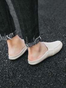 Men's Slip-On Loafers, New Summer Non-Slip Durable Flat Comfortable One-Step Men's Casual Outdoor Driving Shoes, Large Size Breathable Moccasins Fashion Luxury Deodorizing Canvas Sneakers, Contrast Color Woven Bottom Casual Slip-On Shoes