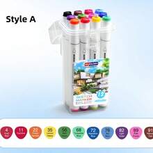 36pcs/24pcs/12pcs Washable Soft Tip Alcohol Based Marker Pens, Children Art Drawing & Design Colored Marker Set,School Supplies,Back To School - Multicolor - View 11