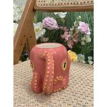 TOOTS3D Pink Octopus Ceramic MugNovel Handmade Octopus Shaped Statue Cup Festivals Or Birthday Gifts For Coffee And Milk Tea Enthusiasts - 粉色 - 查看 2