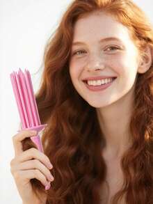 1PC Lược tạo kiểu tóc Air Volume, Lược cuộn xoăn mềm mại cho tóc bồng bềnh và xoăn tự nhiên, Lược nâng chân tóc nhẹ cho phụ nữ, Lược tóc xoăn 17 răng để sấy khô nhanh, Dụng cụ làm tóc chống tĩnh điện cho tiệm làm tóc hoặc sử dụng tại nhà, Lược cuộn uốn tóc để nâng chân tóc và tạo kiểu, Dụng cụ làm tóc chống tĩnh điện nhẹ cho phụ nữ, Lược Air Volume tăng thêm độ bồng bềnh và xoăn tự nhiên - Hồng - Xem 3