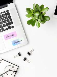 60/120/180/240 piezas de Etiquetas con nombre personalizadas por láser, nombres personalizados para artículos personales, duraderas y de larga duración, perfectas para botellas de agua, bolígrafos, ropa, cuadernos, etc. Fáciles de pegar y quitar, multifuncionales y bonitas, adecuadas como regalos personalizados y únicos para él/ella, familia, amigos, estudiantes, hijas, hijos. Especialmente adecuadas para aniversarios, Día de los Niños y actividades escolares, personalización de etiquetas para el regreso a la escuela. Útiles escolares, regreso a la escuela - Multicolor - Ver 3